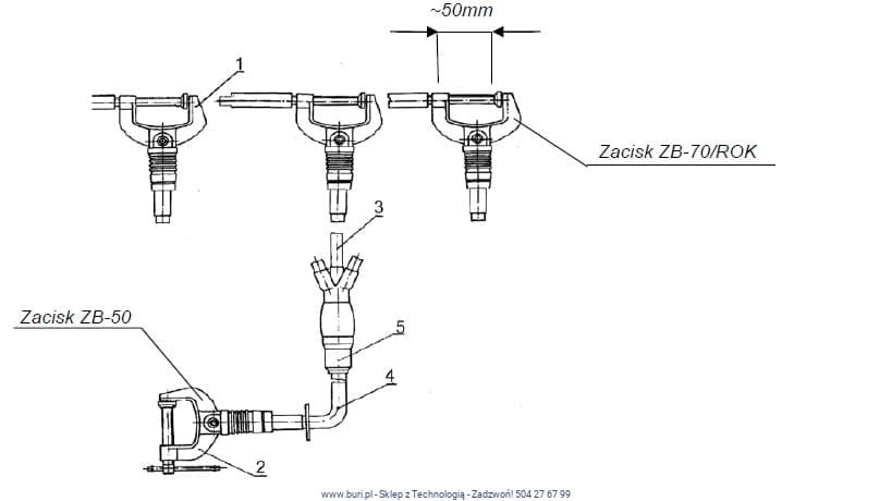 Uziemiacz przenośny do pola rozdzielczego ROK 6 I-3-ROK