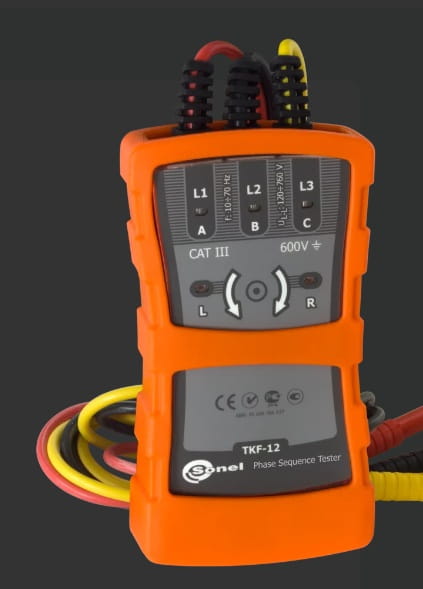 Sonel TKF-12 – Profesjonalny Wskaźnik Kolejności Faz – Niezbędny dla Elektryków